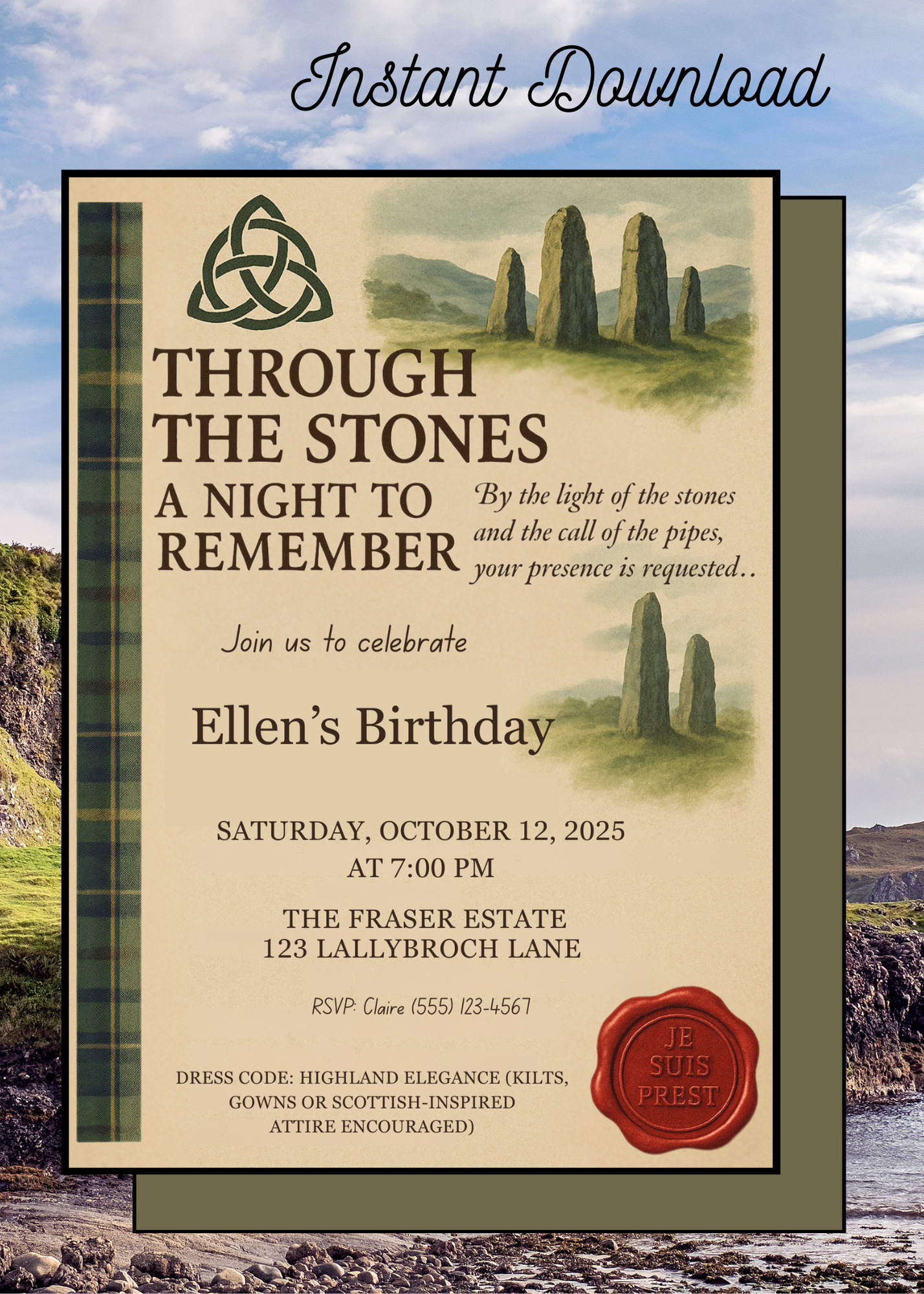 Outlander Party Invitation