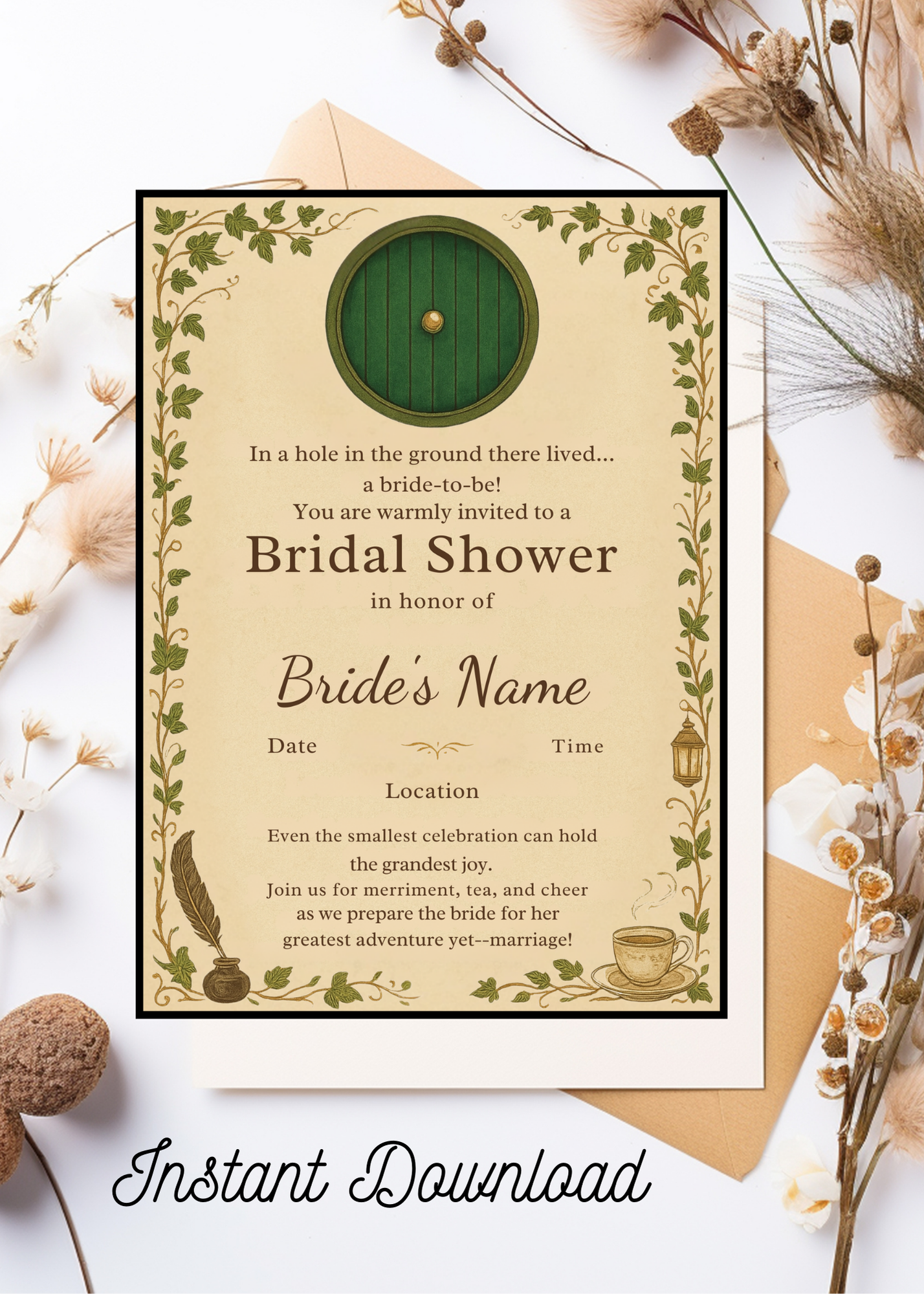 Hobbit Bridal Shower Invitation