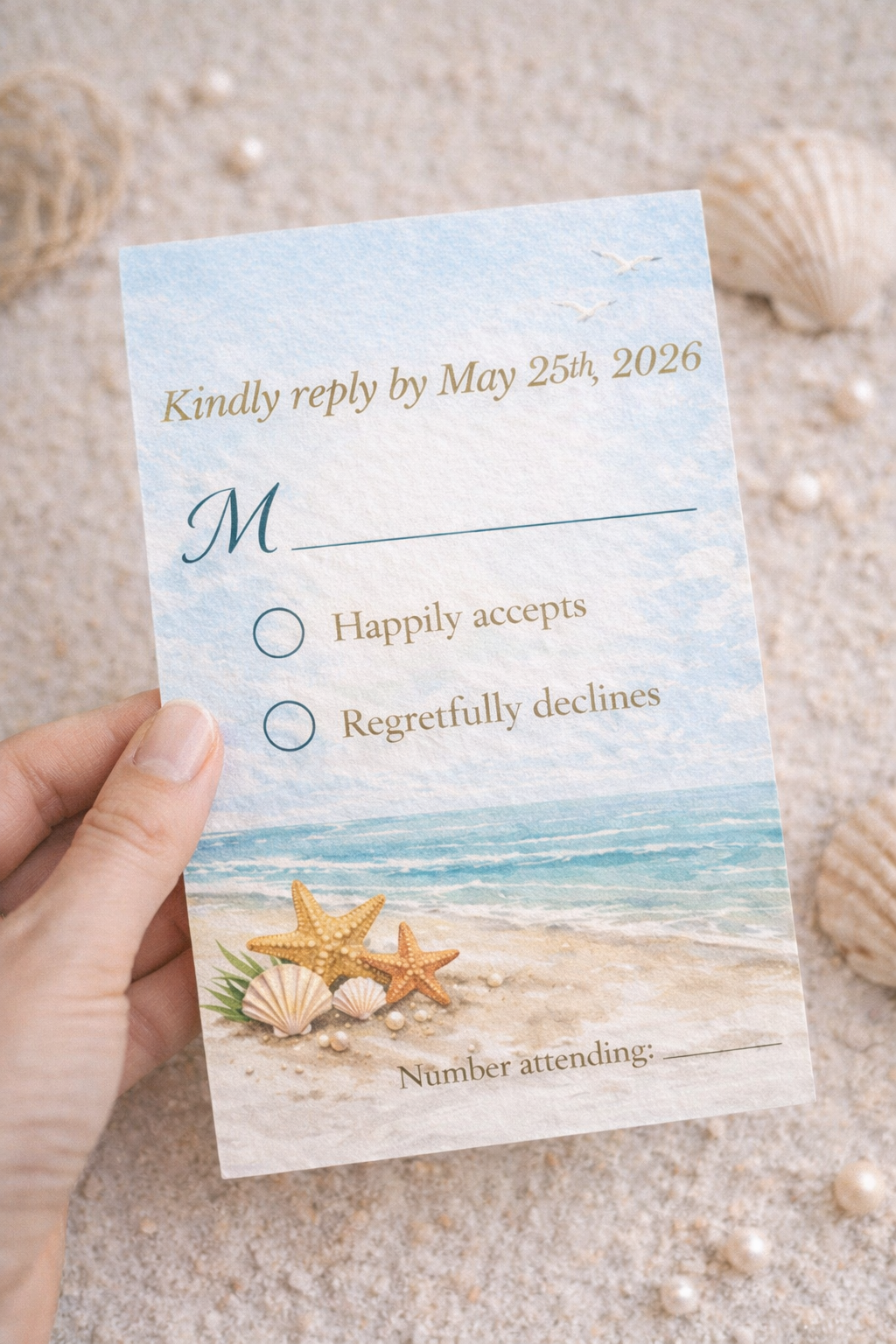 Beach Wedding Invitation Set