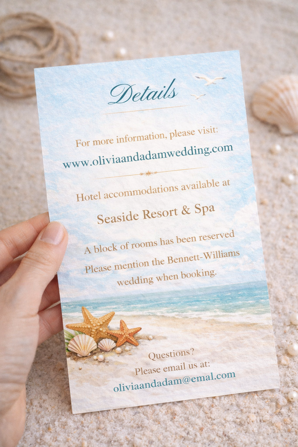 Beach Wedding Invitation Set