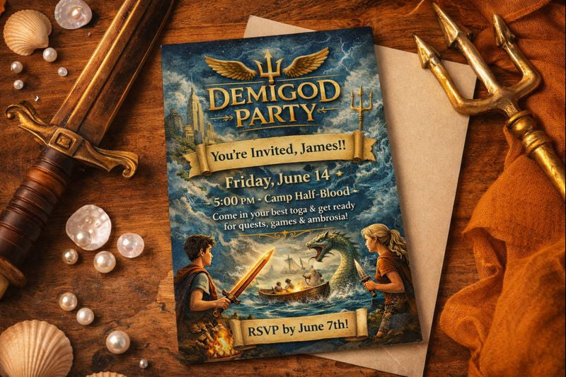 Percy Jackson Party Invitation