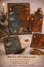 Game of Thrones Inspired Wedding Invitation Set