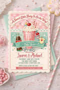 Retro Soda Shop Baby Shower Invitation