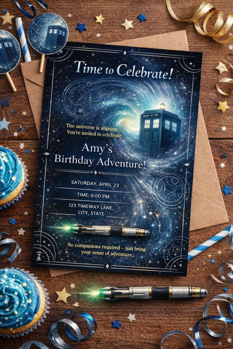 Doctor Who Party Invitation