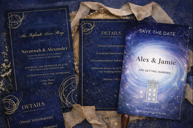 Doctor Who Wedding Invitation Set