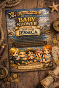 One Piece Inspired Baby Shower Invitation