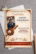 Baseball Graduation Announcement