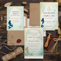 Little Mermaid Wedding Invitation Set