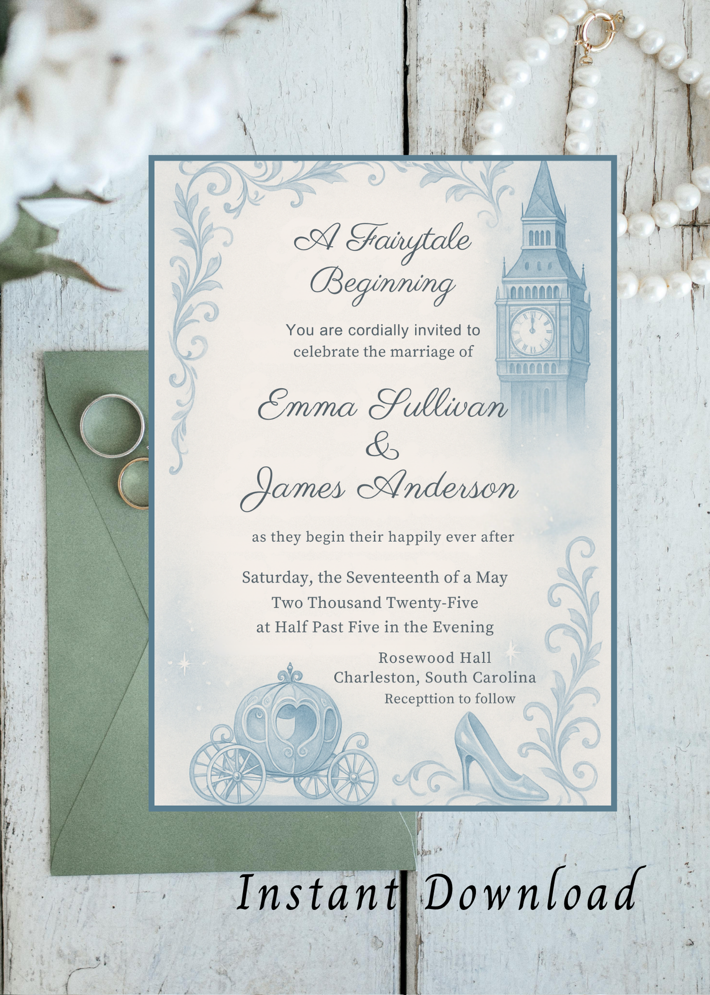 Cinderella Wedding Invitation Set