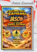Dragon Ball Z Inspired Party Invitation