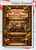 Dungeons & Dragons Birthday Invitation