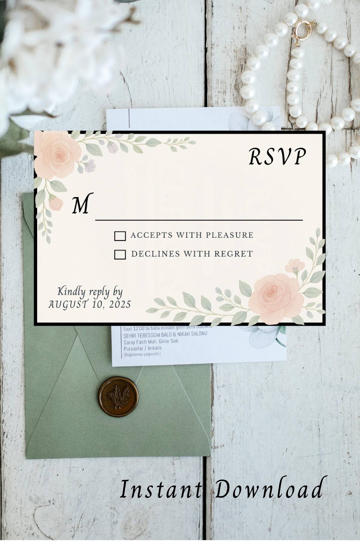 Floral Watercolor Wedding Set