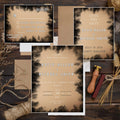 Black & Gold Wedding Invitation Set